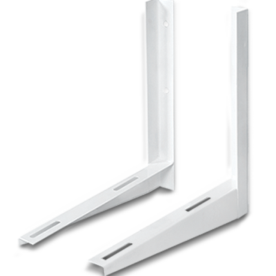 Suport metalic alb pentru unitate externă aer condiționat 9000 BTU, lungime braț 450mm.