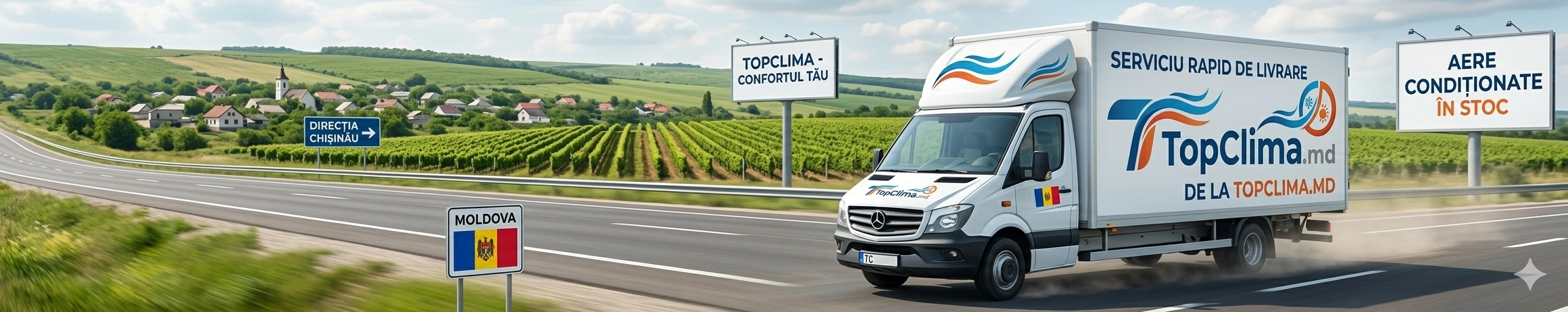 Serviciu rapid de livrare aer conditionat Moldova de la TopClima