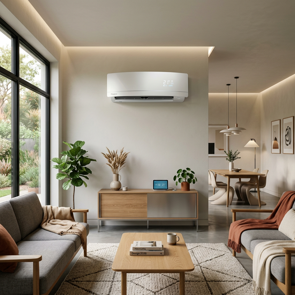 Aparat de aer condiționat alb modern, gama 2026, disponibil în variantele 9000, 12000, 18000 și 24000 BTU pe TopClima.md